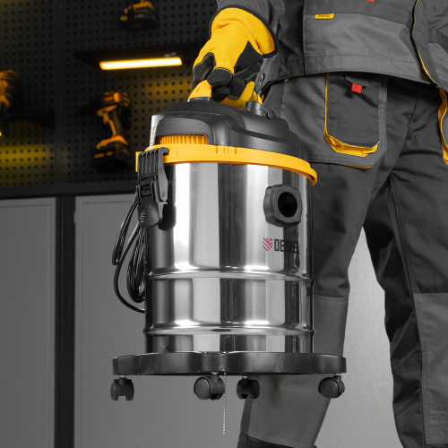 Пылесос строительный SVC15, 1200 Вт, бак 15 л, шланг 2 м Denzel по ценам производителя в Челябинске с доставкой по всей России