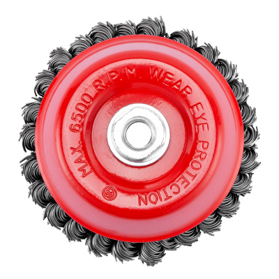 Щетка для УШМ, 125 мм, М14, "чашка", двухрядная, крученая проволока 0.8 мм Matrix по ценам производителя в Челябинске с доставкой по всей России