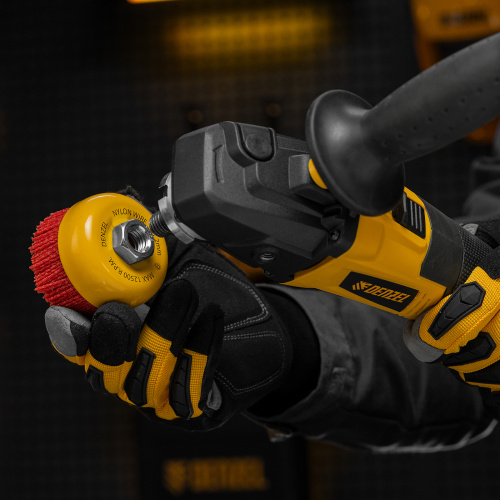 Щетка для УШМ, 75 мм, Чашка, нейлоновая щетина, М14 Denzel по ценам производителя в Челябинске с доставкой по всей России