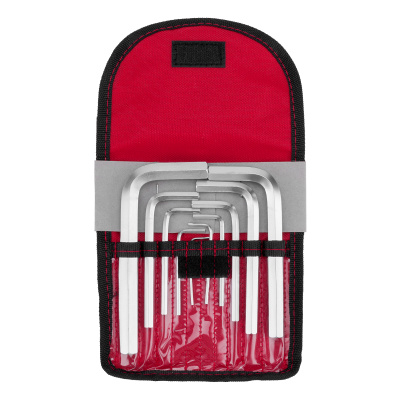 Набор ключей имбусовых HEX, 1.5-12 мм, CrV, 10 шт, короткие, сатин, чехол Matrix по ценам производителя в Челябинске с доставкой по всей России