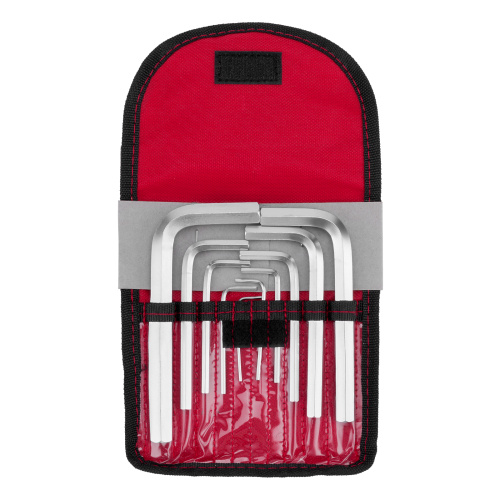 Набор ключей имбусовых HEX, 1.5-12 мм, CrV, 10 шт, короткие, сатин, чехол Matrix по ценам производителя в Челябинске с доставкой по всей России