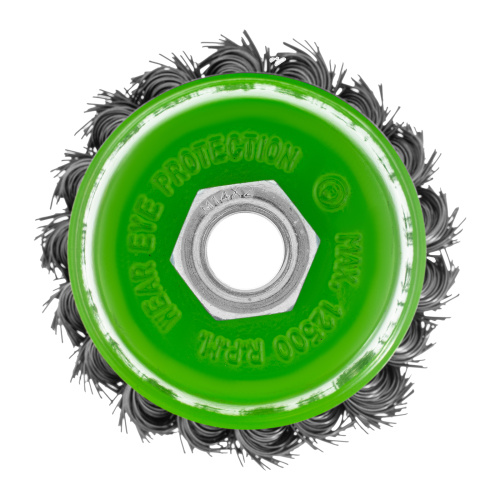 Щетка для УШМ, 75 мм, М14, "чашка", крученая металлическая проволока Сибртех по ценам производителя в Челябинске с доставкой по всей России