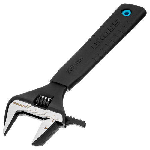 Ключ разводной, переставная губка, 200 мм, CRV GROSS по ценам производителя в Челябинске с доставкой по всей России