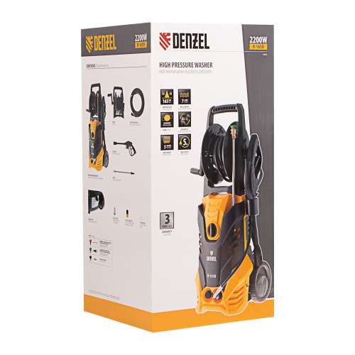Моечная машина высокого давления R-165D, 2200 Вт, 165 бар, 7 л/мин, с барабаном Denzel по ценам производителя в Челябинске с доставкой по всей России