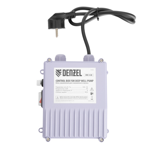 Скважинный насос DWC-4-80, центробежный, диаметр 4", 1500 Вт, 5700 л/ч, напор 80 м Denzel по ценам производителя в Челябинске с доставкой по всей России