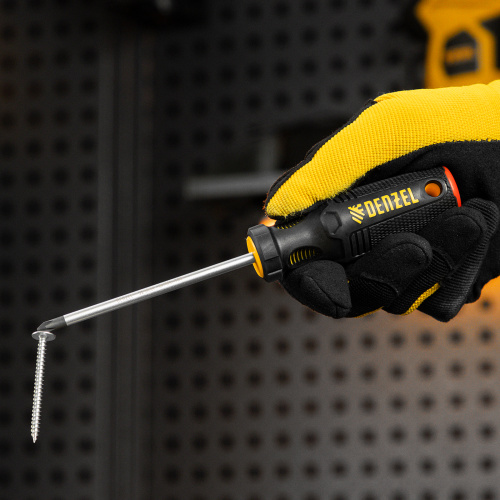 Отвертка, PH1х100 мм, S2, 3к рукоятка Denzel по ценам производителя в Челябинске с доставкой по всей России