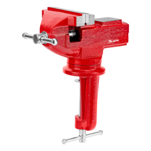 Тиски слесарные, 80 мм, настольные, поворотные, c наковальней MTX по ценам производителя в Челябинске с доставкой по всей России