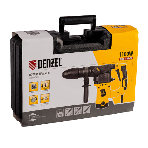 Перфоратор электрический RHV-1100-26, SDS-plus, 1100 Вт, 4 Дж, 3 режима Denzel по ценам производителя в Челябинске с доставкой по всей России