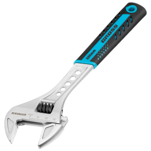 Ключ разводной, 250 мм, CrV, двухкомпонентная ручка Gross по ценам производителя в Челябинске с доставкой по всей России