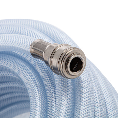 Шланг пневматический ПВХ, 10 x 16 мм, 18 бар, армированный, прозрачный, быстросъемное соединение, 15 м Stels по ценам производителя в Челябинске с доставкой по всей России