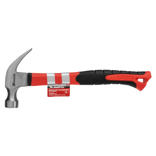 Молоток-гвоздодер optimal, 450 г, фибергласовая обрезиненная рукоятка Matrix по ценам производителя в Челябинске с доставкой по всей России