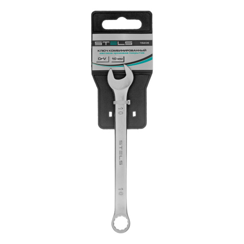 Ключ комбинированный, 10 мм, CrV, матовый хром Stels по ценам производителя в Челябинске с доставкой по всей России