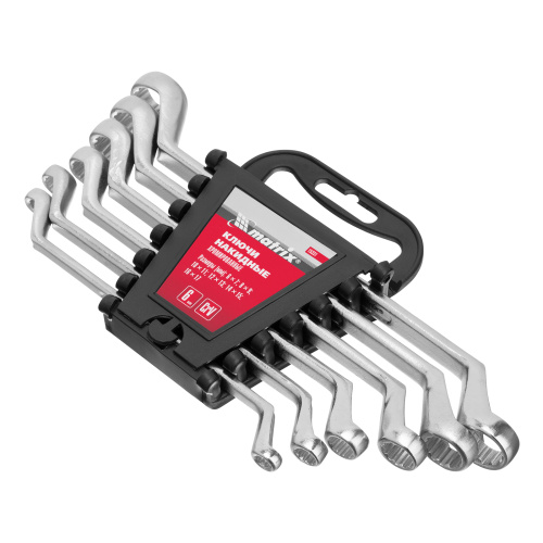 Набор ключей накидных, 6-17 мм, CR-V, 6 шт, полированный хром Matrix по ценам производителя в Челябинске с доставкой по всей России