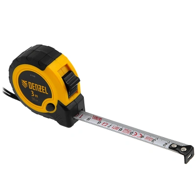 Рулетка 3м х 13мм, двухкомп. корпус, кнопка-пауза Denzel по ценам производителя в Челябинске с доставкой по всей России