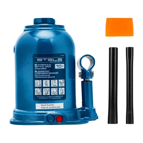 Домкрат гидравлический бутылочный телескопический, 10 т, подъем 180-430 мм Stels по ценам производителя в Челябинске с доставкой по всей России