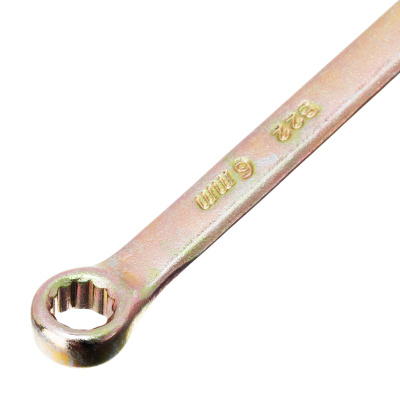 Ключ комбинированный, 6 мм, желтый цинк Сибртех по ценам производителя в Челябинске с доставкой по всей России