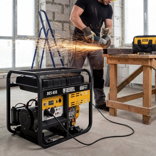 Генератор дизельный DES-85E, 8,5 кВт, 230 В, 16 л, электростартер Denzel по ценам производителя в Челябинске с доставкой по всей России