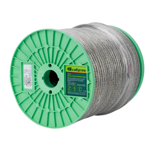 Трос металлополимерный прозрачный ПР-8.0, толщина 8.0 мм, катушка 100 метров Сибртех по ценам производителя в Челябинске с доставкой по всей России