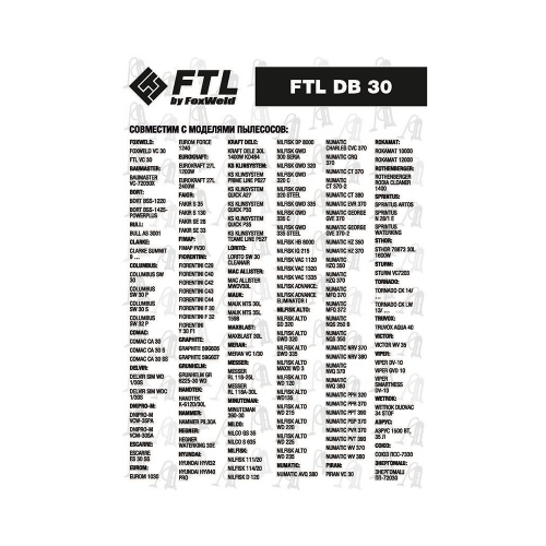 Мешок-пылесборник FTL DB 30 (комплект 5 шт.) по ценам производителя в Челябинске с доставкой по всей России