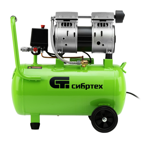 Компрессор безмаслянный малошумный МБ 1100/24,1100 Вт, 24 л, 170 л/мин Сибртех по ценам производителя в Челябинске с доставкой по всей России