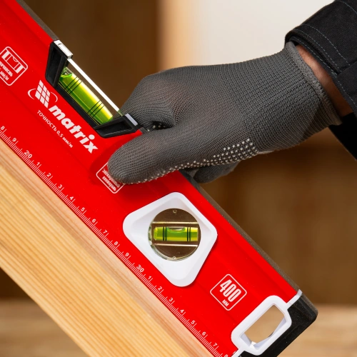 Уровень алюминиевый, магнит, фрезерованный, 3 глазка (1 зеркальный) 400 мм Matrix по ценам производителя в Челябинске с доставкой по всей России