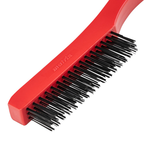 Щетка зачистная трехрядная, закаленная прямая проволока с пластиковой ручкой Matrix по ценам производителя в Челябинске с доставкой по всей России