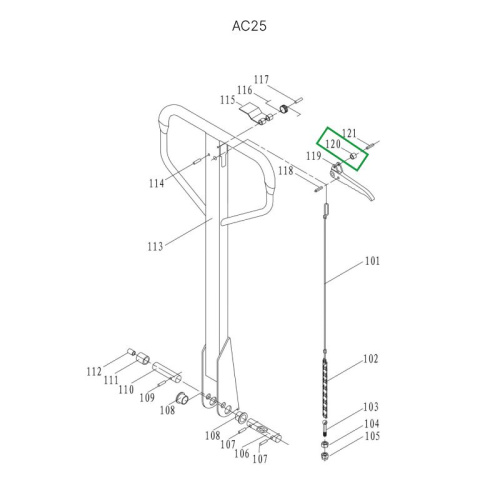 Ролик рычага управления режимом работы для гидравлических тележек JC20 по ценам производителя в Челябинске с доставкой по всей России