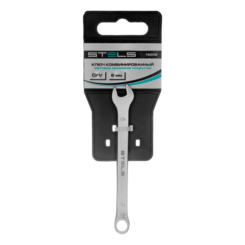 Ключ комбинированный, 6 мм, CrV, матовый хром Stels по ценам производителя в Челябинске с доставкой по всей России