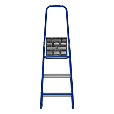 Стремянка, 3 ступени, стальной профиль, алюминиевые ступени Сибртех по ценам производителя в Челябинске с доставкой по всей России