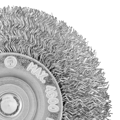 Щетка для дрели, 60 мм, плоская со шпилькой, витая проволока Сибртех по ценам производителя в Челябинске с доставкой по всей России