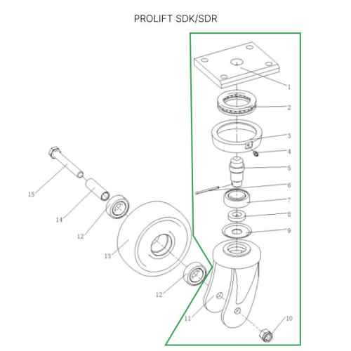 Кронштейн колесной опоры для штабелеров SDR1536/1545S/1645/1656/2036/2045, SDK по ценам производителя в Челябинске с доставкой по всей России
