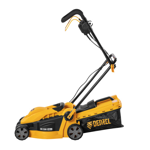 Газонокосилка электрическая GM-1200, 1200 Вт, ширина 32 см, 3 уровня, травосборник 25 л. Denzel по ценам производителя в Челябинске с доставкой по всей России