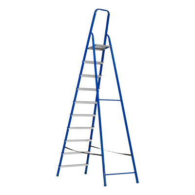 Стремянка, 10 ступеней, стальной профиль, алюминиевые ступени Сибртех по ценам производителя в Челябинске с доставкой по всей России