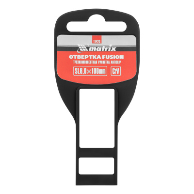 Отвертка Fusion, SL6 х 100 мм, CrV, трехкомпонентная рукоятка "Anti slip" Matrix по ценам производителя в Челябинске с доставкой по всей России