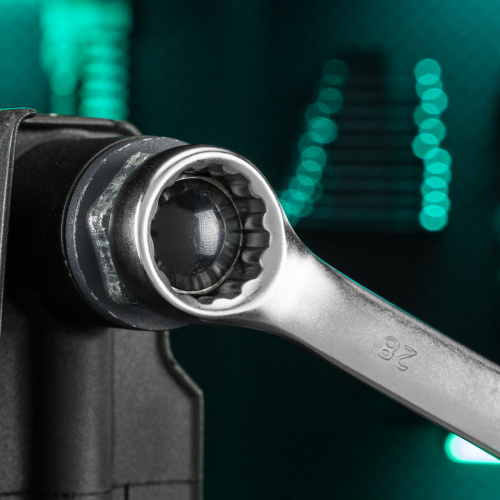 Ключ комбинированный, 28 мм, CrV, матовый хром Stels по ценам производителя в Челябинске с доставкой по всей России