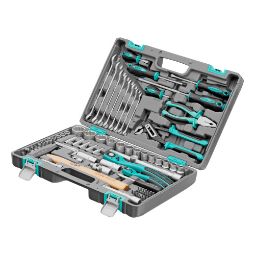 Набор инструментов, 1/2", 1/4", CrV, 12 гранные головки, пластиковый кейс, 76 предметов Stels по ценам производителя в Челябинске с доставкой по всей России