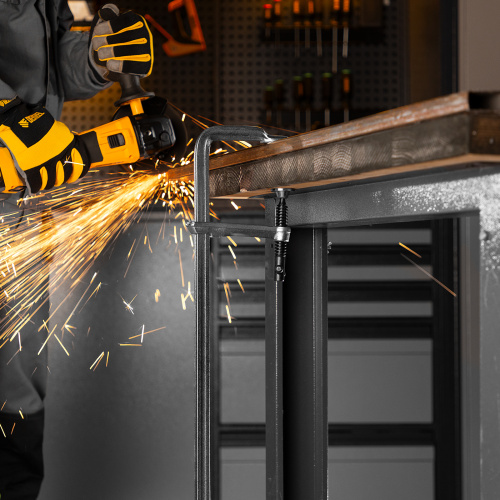 Струбцина F-образная, 120x600мм, кованая Denzel по ценам производителя в Челябинске с доставкой по всей России