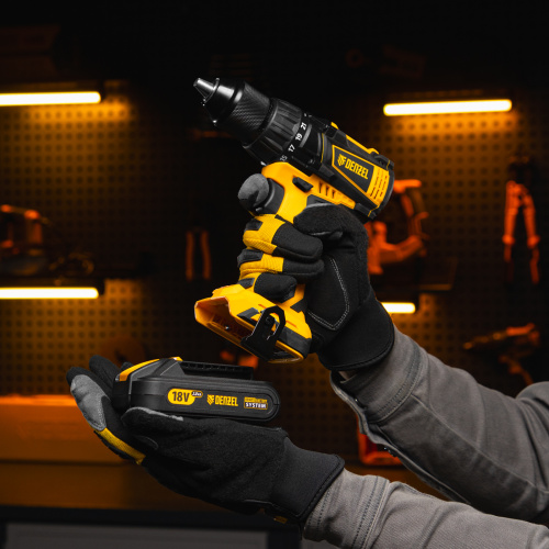 Дрель-шуруповерт аккумуляторная, бесщет. BLDL-IB-18-0, Li-Ion, 18 В Denzel по ценам производителя в Челябинске с доставкой по всей России