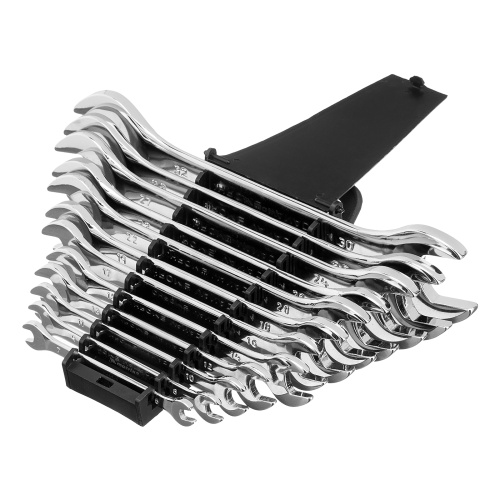 Набор ключей рожковых 12 шт, (6-32мм) CrV, EllipticaL зеркальное хромирование Matrix по ценам производителя в Челябинске с доставкой по всей России