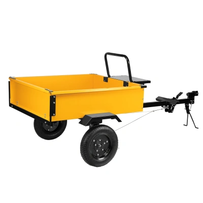 Прицеп для мотоблока TT-500, оцинк., груз. 500 кг, рег. сцепка, колеса 4.00-10, в упаковке Denzel по ценам производителя в Челябинске с доставкой по всей России