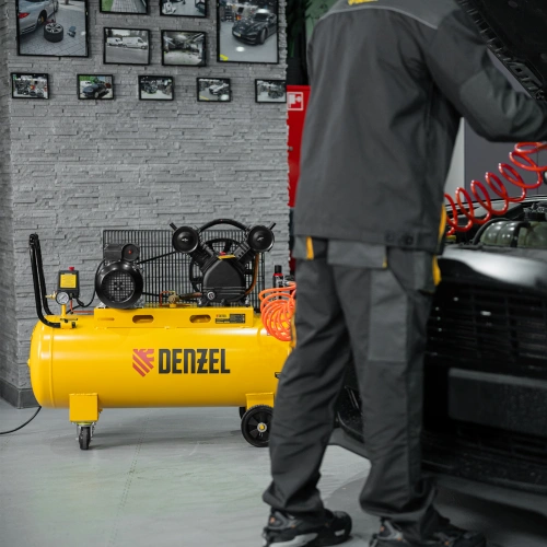 Компрессор воздушный BCV2300/100, ременный привод, 2.3 кВт, 100 литров, 440 л/мин Denzel по ценам производителя в Челябинске с доставкой по всей России