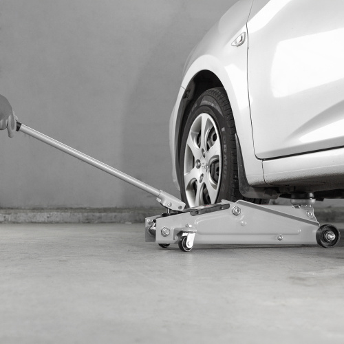 Домкрат гидравлический подкатной, 3 т, высота подъема 130-410 мм, поворотная ручка Matrix по ценам производителя в Челябинске с доставкой по всей России