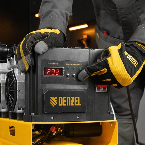 Компрессор безмасляный, малошумный  DLS 2250/100, 2250 Вт, 3x750, 100 л, 410 л/мин блок управления/ Denzel по ценам производителя в Челябинске с доставкой по всей России