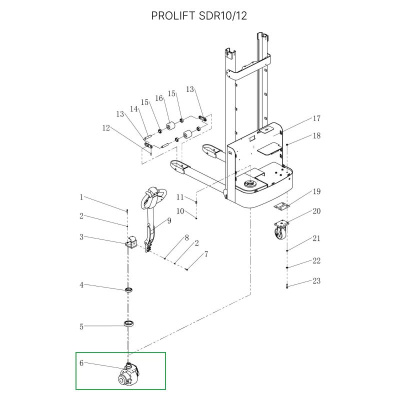 Редуктор ведущего колеса в сборе для штабелеров SDR 1-1,2 т, SDR1635 по ценам производителя в Челябинске с доставкой по всей России