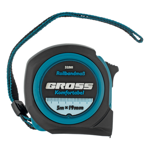 Рулетка Komfortabel 5 м х 19 мм,обрезиненный корпус Gross по ценам производителя в Челябинске с доставкой по всей России