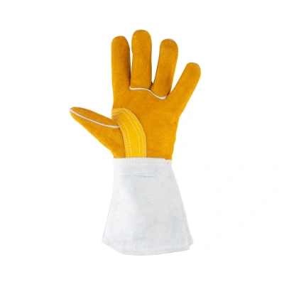 Краги спилковые водоотталкивающие Защита (артикул 10-2750L, пр-во FoxWeld/КНР) по ценам производителя в Челябинске с доставкой по всей России