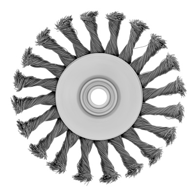 Щетка для УШМ, 125 мм, М14, "тарелка", крученая металлическая проволока Сибртех по ценам производителя в Челябинске с доставкой по всей России