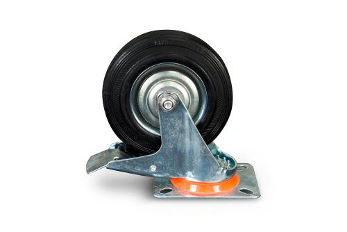 Колесо поворотное резина SRCLb 55 125 мм с тормозом (N) по ценам производителя в Челябинске с доставкой по всей России