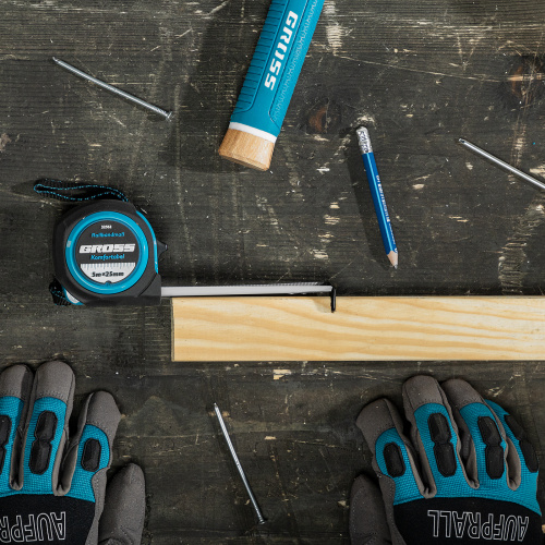 Рулетка Komfortabel 5 м х 25 мм,обрезиненный корпус Gross по ценам производителя в Челябинске с доставкой по всей России