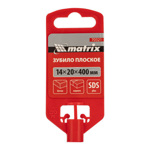 Зубило плоское, 14 х 20 х 400 мм, SDS Plus Matrix по ценам производителя в Челябинске с доставкой по всей России